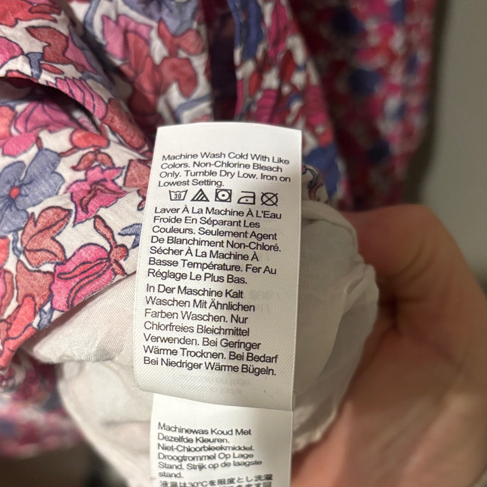 J. Crew midi dress in berry floral (red, blue, pink, white) - Picture 7 of 7